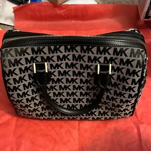 Michael Kors Canvas Bag in Black and Beige